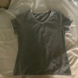 Gray  v neck